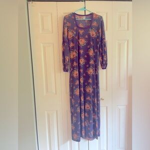 Vintage Saks Floral Baloon Sleeve Dress